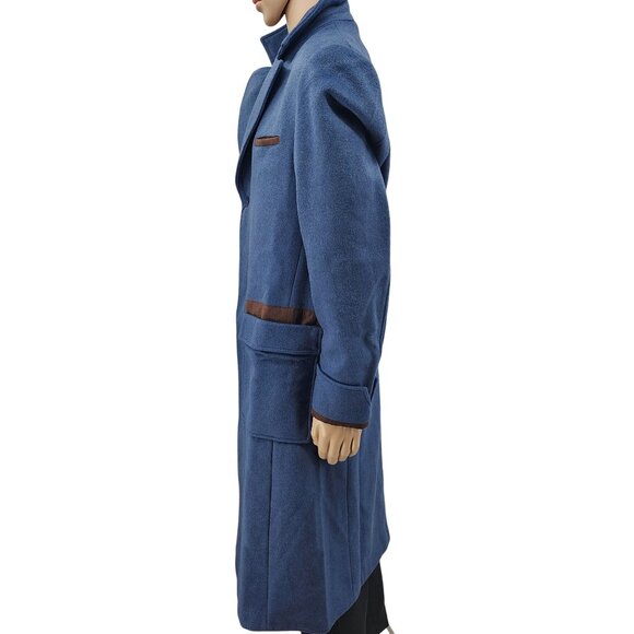 Harry Potter Fantastic Beasts Men's Large Blue Trench Coat - Picture 2 of 9